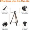 imageAmazon Basics 50inch Lightweight Portable Camera Mount Tripod Stand with Bag for Travel Photography ChampagneChampagne