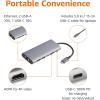 imageAmazon Basics 6in1 USBC 32 10G Hub 1 USBC 100W PD Input 2 USBA 1 USBC HDMI 4K Ethernet Light Grey 1194 x 46 x 15cm