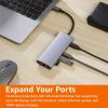 imageAmazon Basics 6in1 USBC 32 10G Hub 1 USBC 100W PD Input 2 USBA 1 USBC HDMI 4K Ethernet Light Grey 1194 x 46 x 15cm