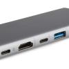 imageAmazon Basics 6in1 USBC 32 10G Hub 1 USBC 100W PD Input 2 USBA 1 USBC HDMI 4K Ethernet Light Grey 1194 x 46 x 15cm