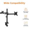 imageAmazon Basics Adjustable Dual Computer Monitor Arm Mount Holds up to 32quot Monitors BlackDual