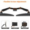 imageAmazon Basics Adjustable Dual Computer Monitor Arm Mount Holds up to 32quot Monitors BlackDual