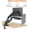 imageAmazon Basics Adjustable Dual Computer Monitor Arm Mount Holds up to 32quot Monitors BlackDual