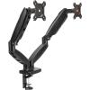 imageAmazon Basics Adjustable Dual Computer Monitor Arm Mount Holds up to 32quot Monitors BlackDual