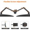 imageAmazon Basics Adjustable Dual Computer Monitor Arm Mount Holds up to 32quot Monitors BlackDual