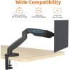imageAmazon Basics Adjustable Dual Computer Monitor Arm Mount Holds up to 32quot Monitors BlackSingle