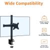 imageAmazon Basics Adjustable Dual Computer Monitor Arm Mount Holds up to 32quot Monitors BlackSingle