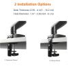 imageAmazon Basics Adjustable Dual Computer Monitor Arm Mount Holds up to 32quot Monitors BlackSingle