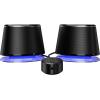 imageAmazon Basics Bluetooth and USB Computer Speakers with Blue Lighting Large Black