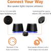 imageAmazon Basics Bluetooth and USB Computer Speakers with Blue Lighting Large Black