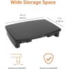 imageAmazon Basics Height Adjustable Rectangular Computer Monitor Riser Desk Stand with Storage for Reduced Neck Strain  Fits Monitors Laptops Up to 22lbs Black1Pack
