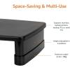 imageAmazon Basics Height Adjustable Rectangular Computer Monitor Riser Desk Stand with Storage for Reduced Neck Strain  Fits Monitors Laptops Up to 22lbs Black1Pack
