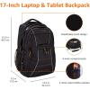 imageAmazon Basics Laptop Backpack for School Work Travel Fits Up to 17inch Laptops Binders Black