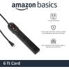 imageAmazon Basics Rectangular 6Outlet Surge Protector Power Strip 6Foot Long Cord 790 Joule  BlackBlack