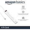 imageAmazon Basics Rectangular 6Outlet Surge Protector Power Strip 6Foot Long Cord 790 Joule  BlackWhite