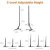 imageAmazon Basics Universal TV Stand Black  Height Adjustable up to 77 inch Compatible with soundbars Hold up to 80 lbs