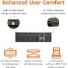 imageAmazon Basics Wireless Keyboard and Mouse Combo  Rechargeable Ultra Slim Design Quiet Full Size Number Pad QWERTY BlackQWERTY