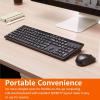 imageAmazon Basics Wireless Keyboard and Mouse Combo FullSized QWERTY Layout 24 GHz USB Receiver Black
