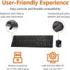 imageAmazon Basics Wireless Keyboard and Mouse Combo FullSized QWERTY Layout 24 GHz USB Receiver Black