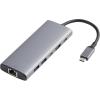 imageAmazon Basics 6in1 USBC 32 10G Hub 1 USBC 100W PD Input 2 USBA 1 USBC HDMI 4K Ethernet Light Grey 1194 x 46 x 15cm