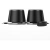 imageAmazon Basics Bluetooth and USB Computer Speakers with Blue Lighting Large Black