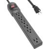 imageAmazon Basics Rectangular 6Outlet Surge Protector Power Strip 6Foot Long Cord 790 Joule  BlackBlack