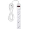 imageAmazon Basics Rectangular 6Outlet Surge Protector Power Strip 6Foot Long Cord 790 Joule  BlackWhite