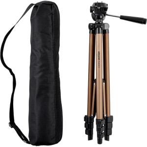 imageAmazon Basics 50inch Lightweight Portable Camera Mount Tripod Stand with Bag for Travel Photography ChampagneChampagne