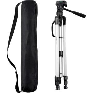 imageAmazon Basics 50inch Lightweight Portable Camera Mount Tripod Stand with Bag for Travel Photography ChampagneGray