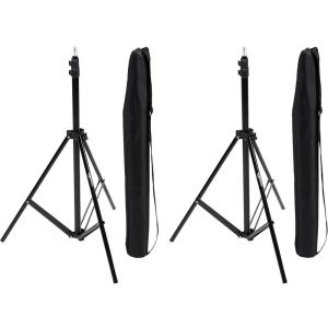 imageAmazon Basics Aluminum Light Photography Tripod Stand with Case  Pack of 2 28  67 Feet 366 Pounds Black2Pack