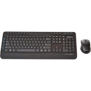 imageAmazon Basics FullSized Wireless Computer Keyboard and Mouse Combo QWERTY Layout 24 GHz USB Receiver Black Pack of 10
