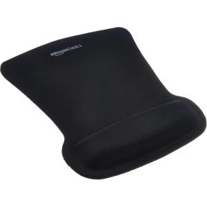 imageAmazon Basics Irregular Ergonomic Gel Computer Mouse Pad with Wrist Rest for Pain Relief 20 x 25 cm Black
