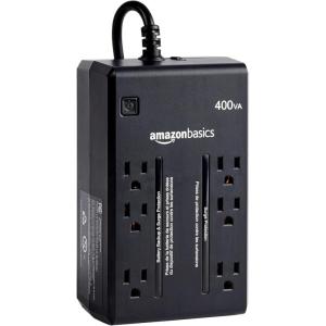imageAmazon Basics Line Interactive UPS 1000VA 550W Surge Protector with Battery Backup Uninterruptible Battery Power Supply 9 Outlets BlackStandby