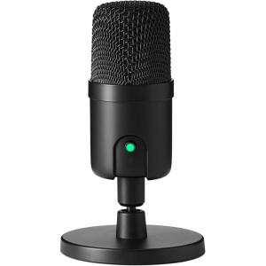 imageAmazon Basics USB Condenser Microphone for Streaming Recording and Podcasting on PC Plug and Play Cardioid Pickup Adjustable Stand with 360 Rotation 58 x 34 inches Black