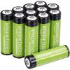 imageAmazon Basics 12Count Rechargeable AA NiMH Performance Batteries 2000 mAh Recharge up to 1000x Times PreCharged12 Count Pack of 1