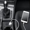 imageAmazon Basics 12W 5V 24A Car Charger with Lightning Cable Straight for iPhone and Apple Devices 3 ft  BlackBlack