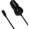 imageAmazon Basics 12W 5V 24A Car Charger with Lightning Cable Straight for iPhone and Apple Devices 3 ft  BlackBlack