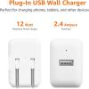 imageAmazon Basics 12W One Port USBA Wall Charger 24A for Phones iPhone 161514131211X Samsung and more Pack of 2 WhiteWhite