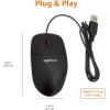 imageAmazon Basics 3Button Wired USB Computer Mouse Black  Pack of 30Single