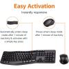 imageAmazon Basics Ergonomic Keyboard and Mouse Combo Wireless RightHanded 24 GHz USB PC Laptop Black