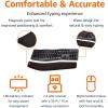 imageAmazon Basics Ergonomic Keyboard and Mouse Combo Wireless RightHanded 24 GHz USB PC Laptop Black