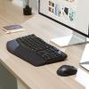 imageAmazon Basics Ergonomic Keyboard and Mouse Combo Wireless RightHanded 24 GHz USB PC Laptop Black