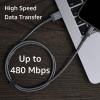 imageAmazon Basics Fast Charging USBA to Lightning Nylon Braided Charger Cable MFi Certified for Apple iPhone and iPad Durable 3 Foot Dark GrayDark Gray