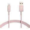 imageAmazon Basics Fast Charging USBA to Lightning Nylon Braided Charger Cable MFi Certified for Apple iPhone and iPad Durable 3 Foot Dark GrayRose Gold