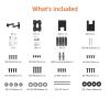 imageAmazon Basics Full Motion Articulating TV Wall Mount with Swivel and Tilt for 26quot to 55quot TVs and Flat Panels up to 80 Lbs VESA Compatible Black12 to 40