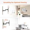 imageAmazon Basics Full Motion Articulating TV Wall Mount with Swivel and Tilt for 26quot to 55quot TVs and Flat Panels up to 80 Lbs VESA Compatible Black12 to 40