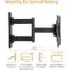 imageAmazon Basics Full Motion Articulating TV Wall Mount with Swivel and Tilt for 26quot to 55quot TVs and Flat Panels up to 80 Lbs VESA Compatible Black26 to 55
