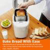 imageAmazon Basics Programmable Bread Maker 2 Pound NonStick Automatic Bread Making Machine With 14 Settings for Breads Doughs GlutenFree Options and More LCD Display WhiteWhite