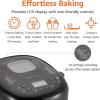 imageAmazon Basics Programmable Bread Maker 2 Pound NonStick Automatic Bread Making Machine With 14 Settings for Breads Doughs GlutenFree Options and More LCD Display WhiteBlack