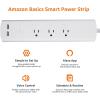 imageAmazon Basics Rectangle Smart Plug Power Strip with 6 Individually Controlled Outlets and 3 USB Ports 2 USBA and 1 USBC Works with Alexa Only 24 GHz WiFi No Hub Required White3 Individually Controlled Outlets and 2 USB Ports